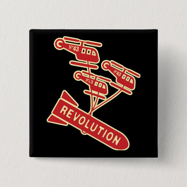 Nuke Revolution 15 Cm Square Badge (Front)