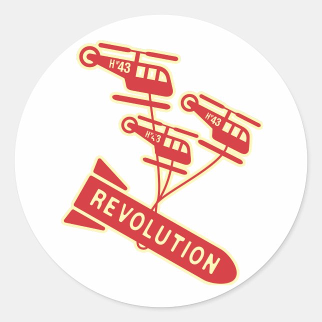 Nuke Revolution Classic Round Sticker (Front)