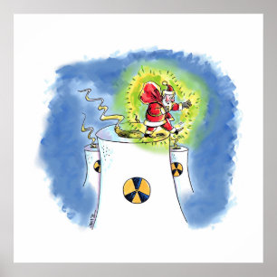 Nuked Santa Claus matte poster