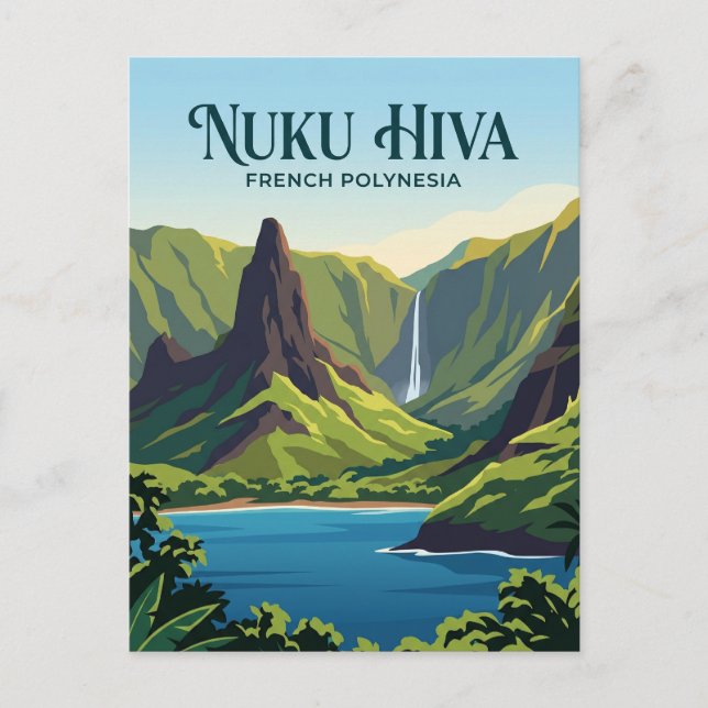Nuku Hiva French Polynesia Postcard (Front)