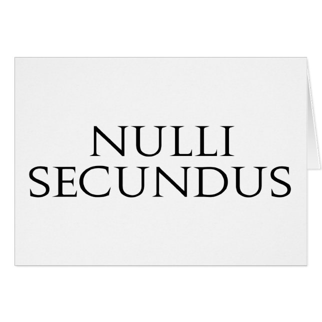 Nulli Secundus (Front Horizontal)