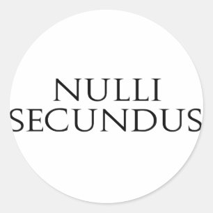 Nulli Secundus Classic Round Sticker