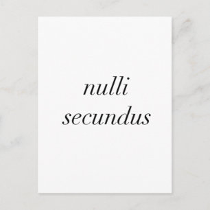 nulli secundus second to none postcard