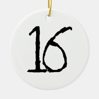 Number16 Ceramic Tree Decoration