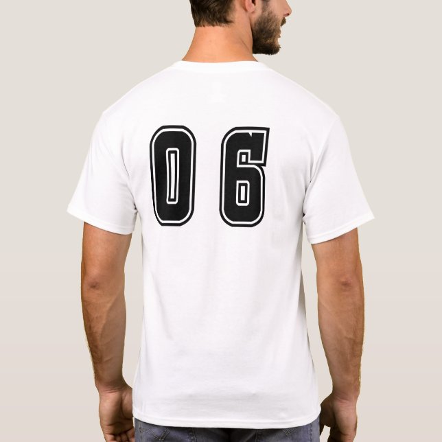 number 06 number six T-Shirt (Back)