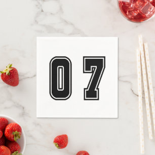 Number 07 napkin