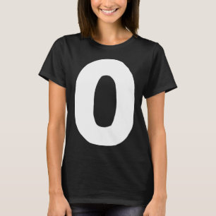 Number 0 big and bold white T-Shirt