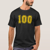 Number 100 Sports Jersey Uniform Fan Athlete Yello