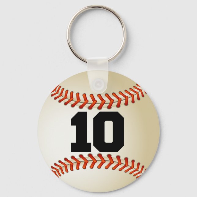 Number 10 Baseball Key Ring (Front)