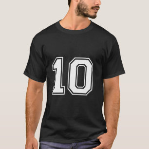 Number 10 Birthday Jersey u2013 Varsity Sports Tea T-Shirt