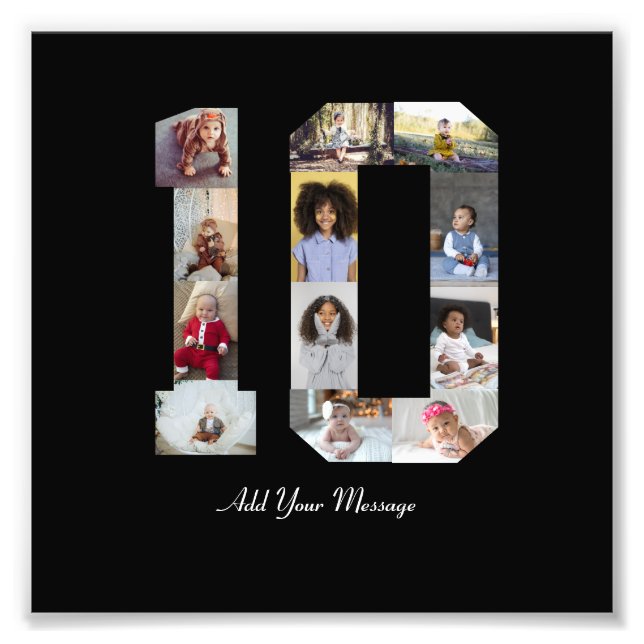 Number 10 Photo Collage (Front)