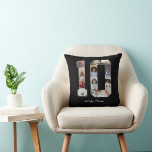 Number 10 Photo Collage Cushion