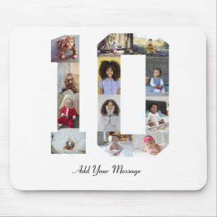 Number 10 Photo Collage Mouse Pad