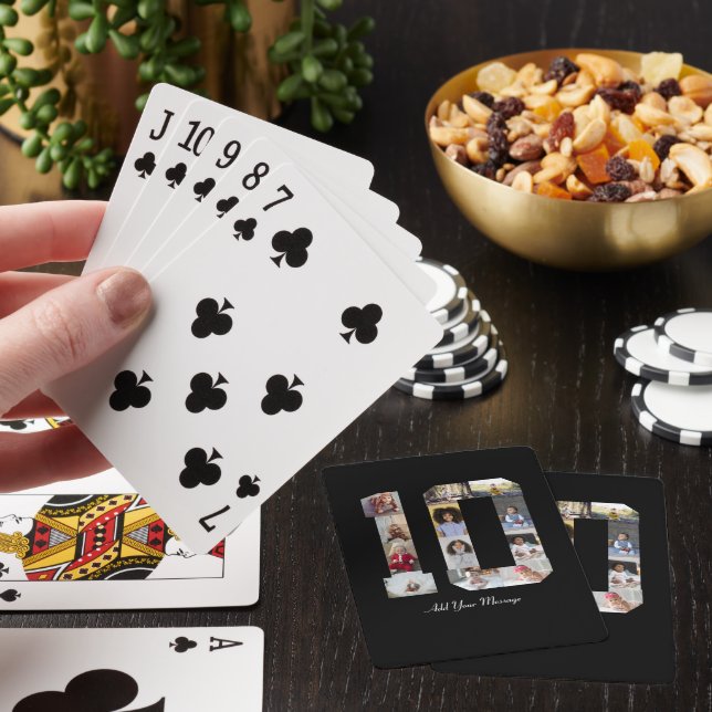 Number 10 Photo Collage Playing Cards (In Situ)
