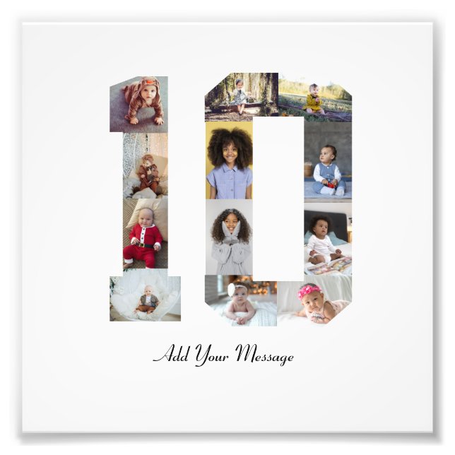 Number 10 Photo Collage Print (Front)