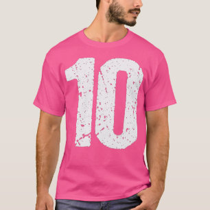 Number 10 Vintage 10th Birthday Party 10 Years Old T-Shirt