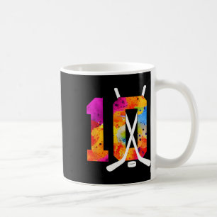Number 10 Years Ice Hockey 10th Birthday (2)  Coffee Mug