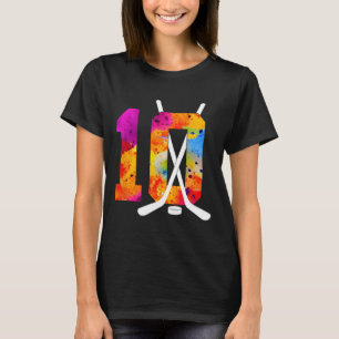 Number 10 Years Ice Hockey 10th Birthday (2) T-Shirt