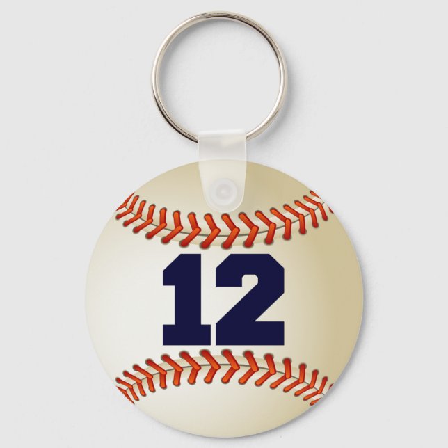 Number 12 Baseball Key Ring (Front)