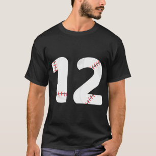 Number 12 Baseball Team Shirt - 12 Pitcher Batter
