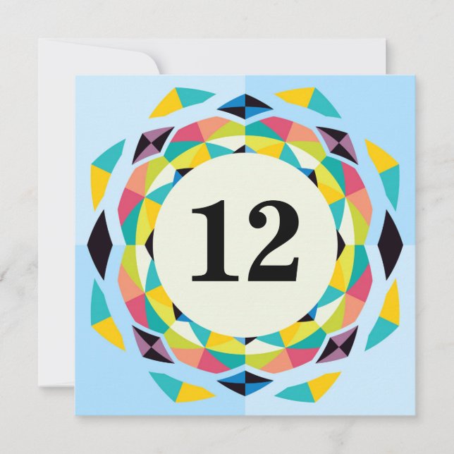 Number 12 - Party Invitation (Front)