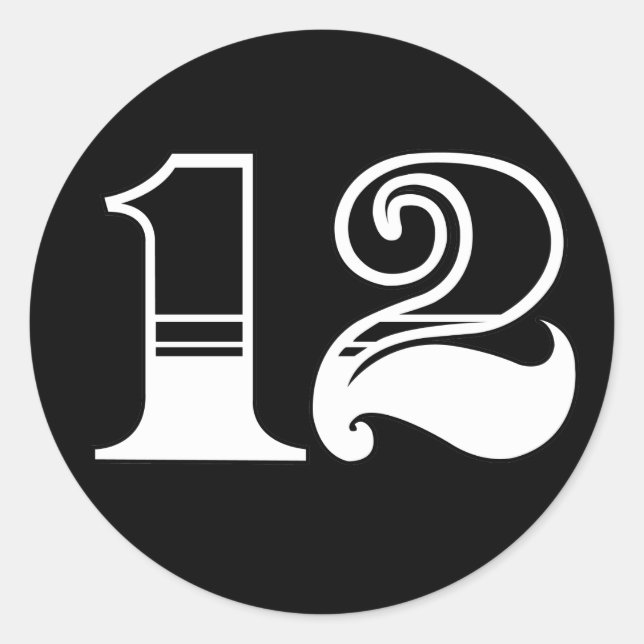 Number 12 sticker (Front)