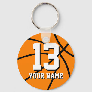 Number 13 basketball keychain Personalizable