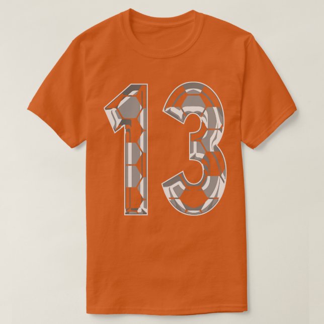 Number 13 Jersey 13 Mum Player Fan T-Shirt (Design Front)