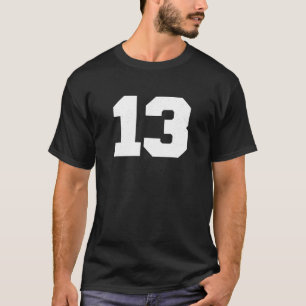 Number 13 Sports Jersey Player 13 Fan FRONT Print  T-Shirt