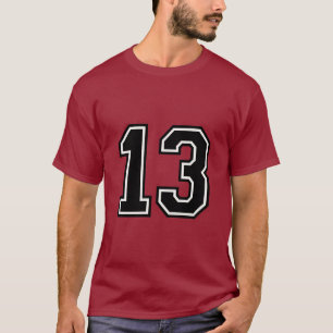 Number 13 Varsity Sports Jersey   13th Birthday  T-Shirt