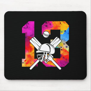 Number 13 Years Cricket 13th Birthday 1  Mouse Pad