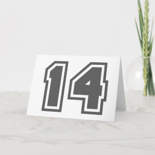 Number 14 card