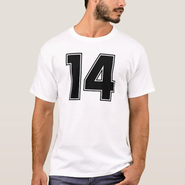 Number 14 frontside print T-Shirt (Front)
