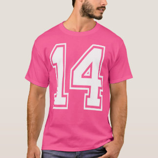Number 14 Numbered Uniform Sports Jersey Team 14Th T-Shirt