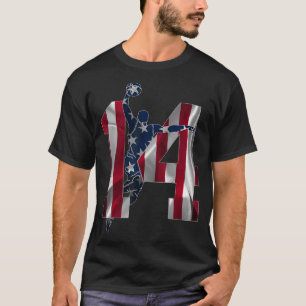 Number 14 Years Basketball 14Th Birthday T-Shirt