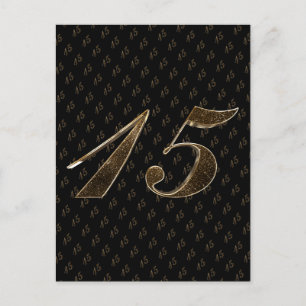 Number 15 Girls 15th Quinceanera Birthday Wedding Postcard