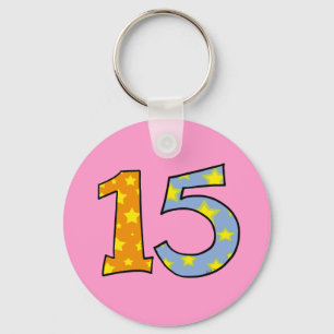 Number 15 key ring