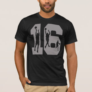 Number 16 Basketball and Players T-Shirt