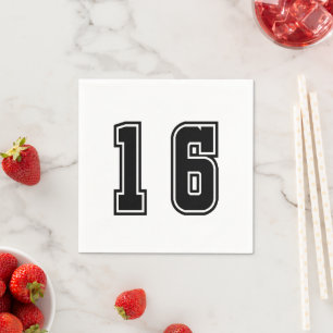 Number 16 napkin