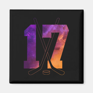 Number 17 Years Ice Hockey 17th Birthday Magnet