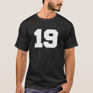 Number 19 Sports Jersey Player 19 Fan FRONT Print  T-Shirt