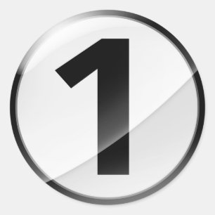 Number 1 Black sticker