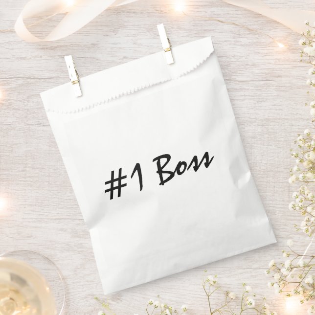 Number 1 Boss Personalise Favour Bags (Clipped)