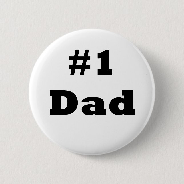 Number 1 Dad 6 Cm Round Badge (Front)