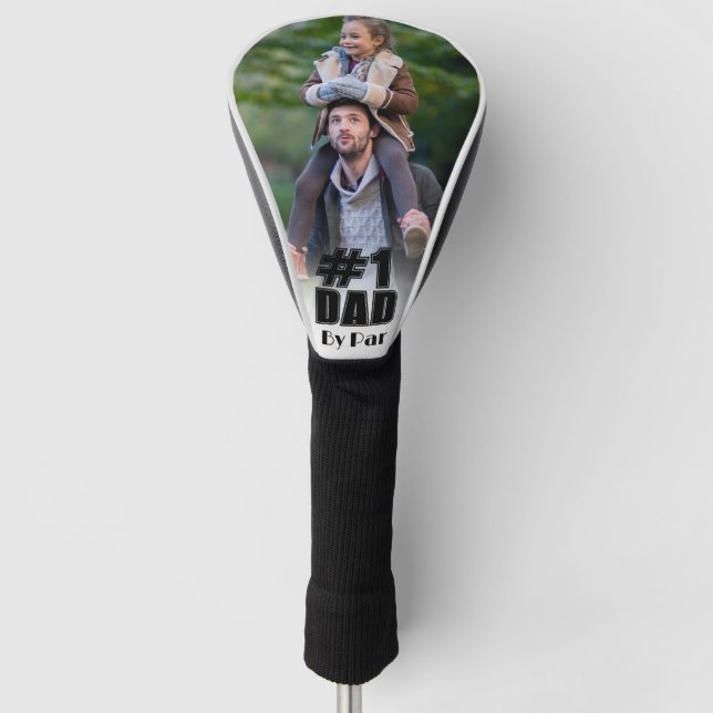 Number 1 DAD by par Varsity Font  Golf Head Cover (Front)