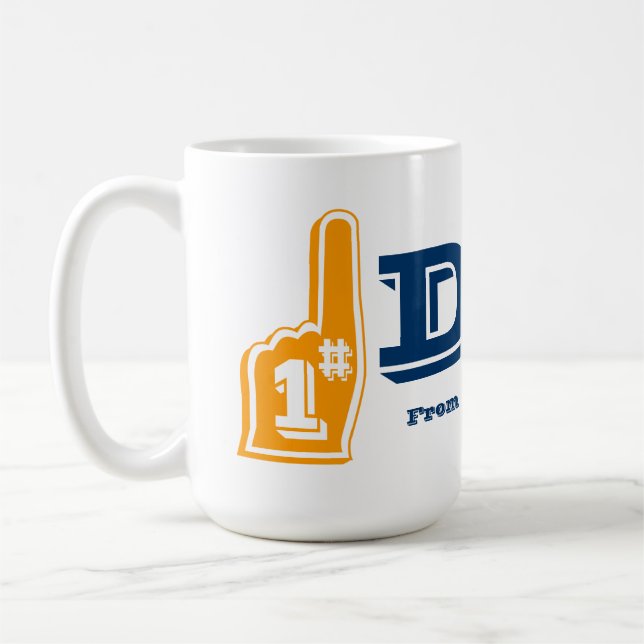 Number #1 Dad Fan Custom Message Mug (Left)