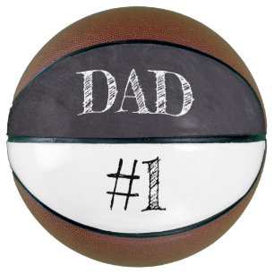 Number 1 DAD father's day on chalkboard Basketball