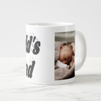 Number 1 Dad Fathers Day Photo black text   Giant 