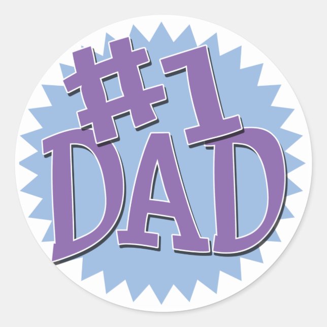 Number 1 Dad Stickers (Front)