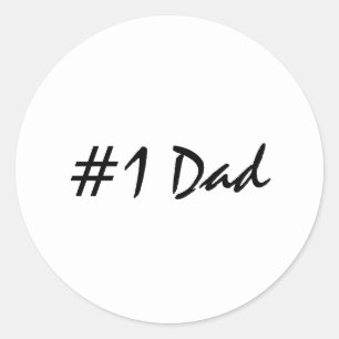 Number 1 Dad Trendy  Classic Round Sticker